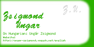 zsigmond ungar business card