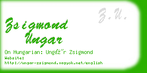 zsigmond ungar business card